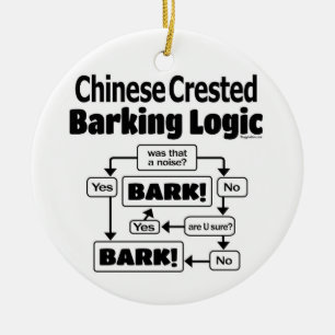 Adorno De Cerámica Lógica china de cortezas
