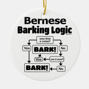Adorno De Cerámica Lógica de barking de Bernese