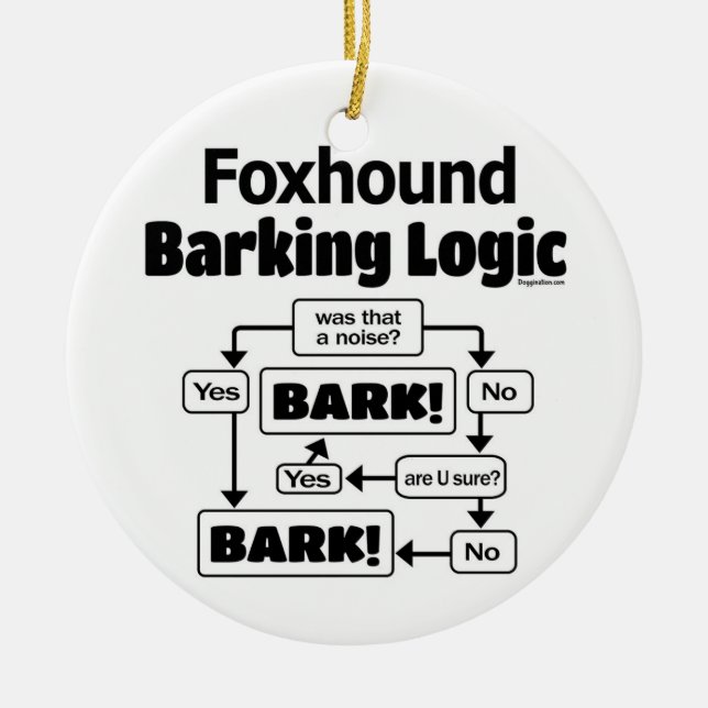 Adorno De Cerámica Lógica de barrido de Foxhound (Frente)