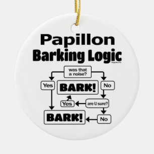 Adorno De Cerámica Lógica de ladrido de papillón