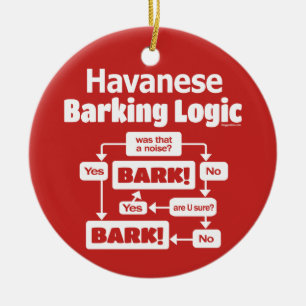 Adorno De Cerámica Lógica del descortezamiento de Havanese