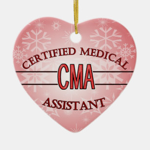 Adorno De Cerámica LOGO de Asistente Médico Certificado por CMA