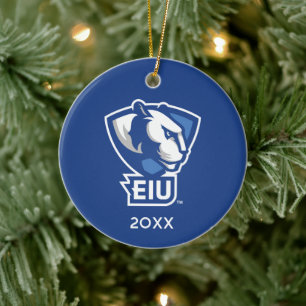 Adorno De Cerámica Logo de Panthers University del Este de Illinois
