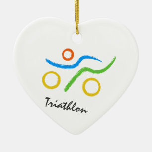 Adorno De Cerámica Logo de Triathlon