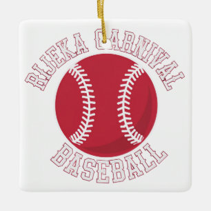 Adorno De Cerámica Logo del Festival de Béisbol de Rijeka