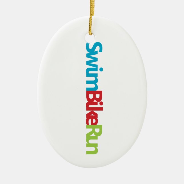 Adorno De Cerámica Logo genial de Triatlón para todos los amantes del (Frente)