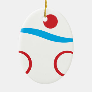 Adorno De Cerámica Logo moderno de Triathlon