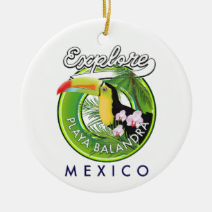 Adorno De Cerámica Logo retro de Playa Balandra México