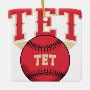Adorno De Cerámica Logotipo de béisbol TET