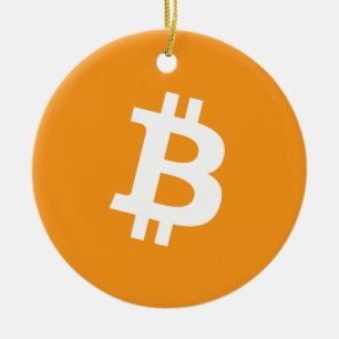 Adorno De Cerámica Logotipo de criptografía de Bitcoin