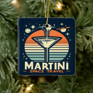Adorno De Cerámica Logotipo de despegue de viaje espacial Martini