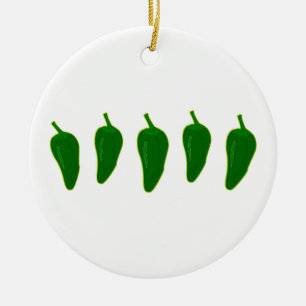 Adorno De Cerámica Logotipo de las pimientas del Jalapeno (Jalapeño)