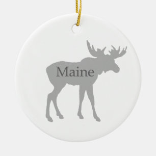 Adorno De Cerámica Logotipo de Maine los E.E.U.U. (alces)