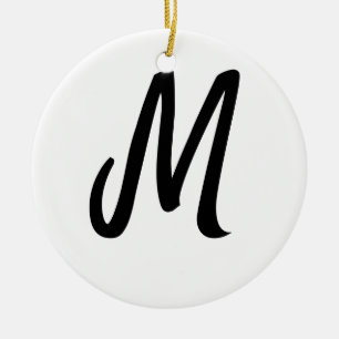 Adorno De Cerámica logotipo de monograma mínimo simple personalizado