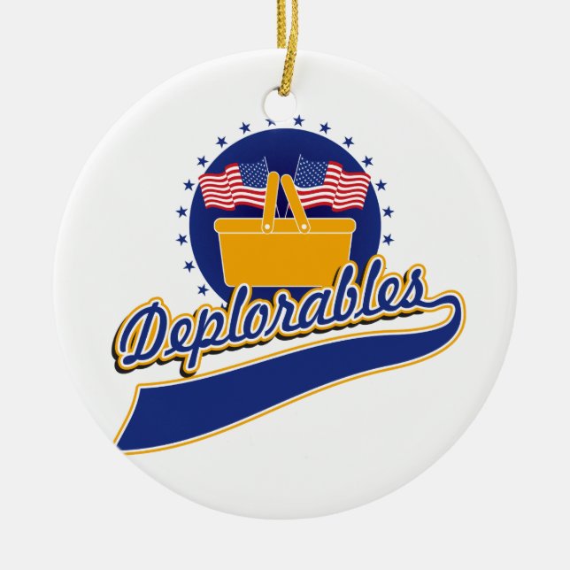 Adorno De Cerámica Logotipo del equipo de Deplorables (Frente)
