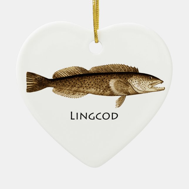 Adorno De Cerámica Logotipo del Lingcod (Frente)