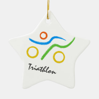 Adorno De Cerámica Logotipo del Triathlon