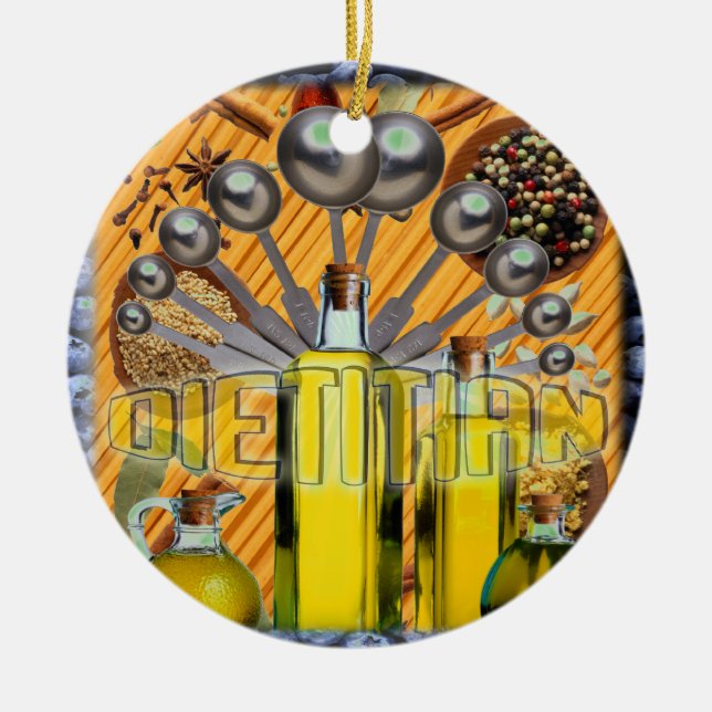 ADORNO DE CERÁMICA LOGOTIPO DIETITIANO DE ALIMENTOS (Frente)