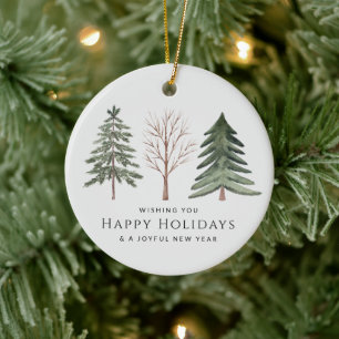 Adorno De Cerámica Logotipo Empresarial Profesional Navidad Minimalis