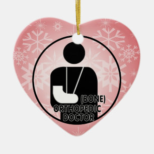 ADORNO DE CERÁMICA LOGOTIPO MÉDICA ORTOPÉDICO (HUESO)