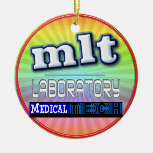 ADORNO DE CERÁMICA LOGOTIPO MLT - TECNOLOGÍA MÉDICA DE LABORATORIO