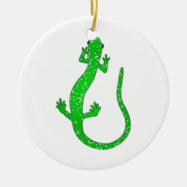 Adorno De Cerámica Logotipo verde del Salamander