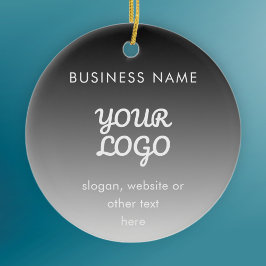 Adorno De Cerámica Logotipo y texto promocional moderno | Color edita