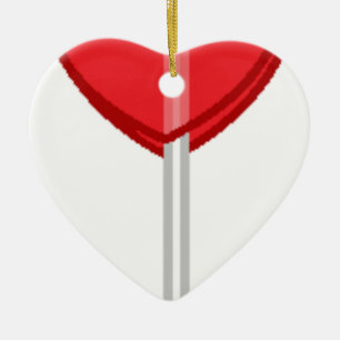 Adorno De Cerámica lollismo de corazón rojo