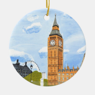 Adorno De Cerámica London Big Ben