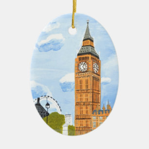 Adorno De Cerámica London Big Ben