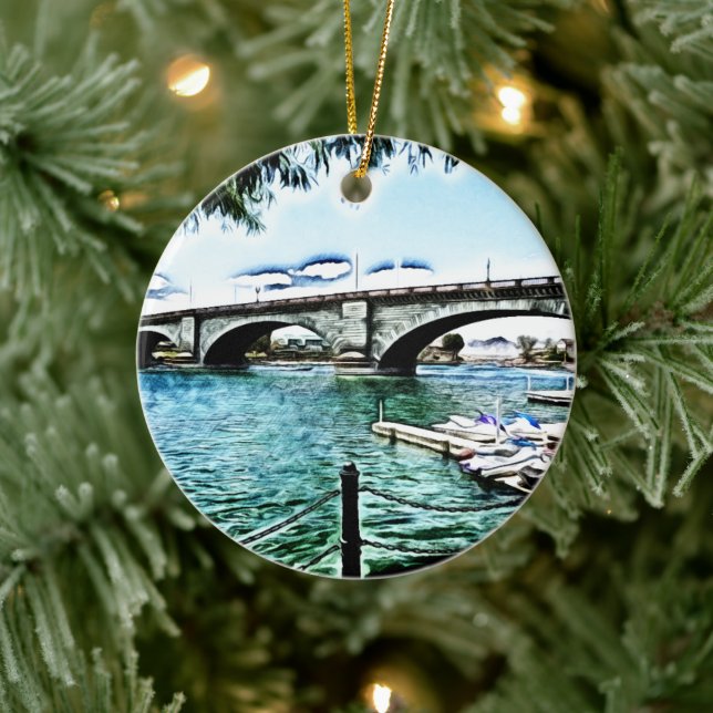 Adorno De Cerámica London Bridge at Lake Havasu City, Arizona (Árbol)