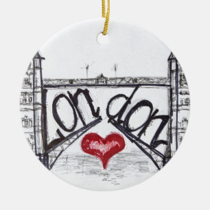 Adorno De Cerámica Londres con amor