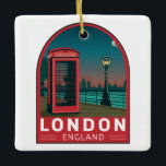 Adorno De Cerámica Londres Inglaterra Retro Viaje Arte Vintage<br><div class="desc">Diseño de arte vectorial en Londres. Londres,  la capital de Inglaterra y el Reino Unido,  es una ciudad del siglo XXI con una historia que se remonta a la época romana.</div>