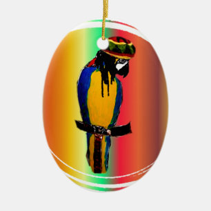 ADORNO DE CERÁMICA LORO JAMMIN