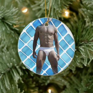 Adorno De Cerámica Los abdominales six-pack musculosos de SlipperyJoe
