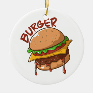 Adorno De Cerámica Los amantes de la hamburguesa