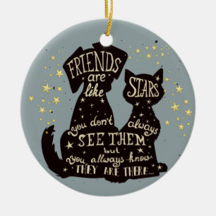 Adorno De Cerámica Los amigos hermosos son como cita de las estrellas