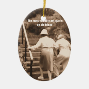 Adorno De Cerámica Los amigos labran el extremo