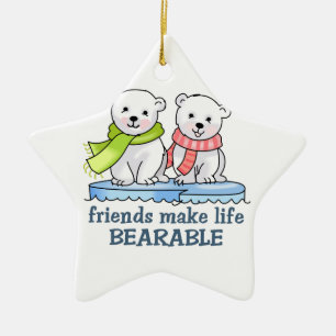 ADORNO DE CERÁMICA LOS AMIGOS LO HACEN SOPORTABLE