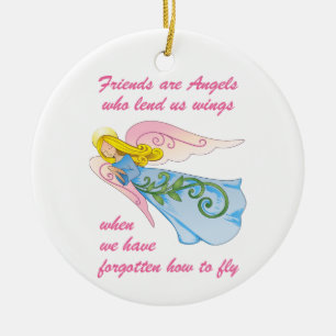Adorno De Cerámica Los amigos son ángeles