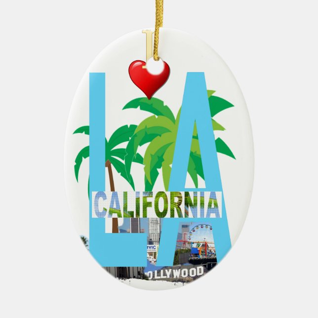 Adorno De Cerámica los angeles l a california city estados unidos (Frente)