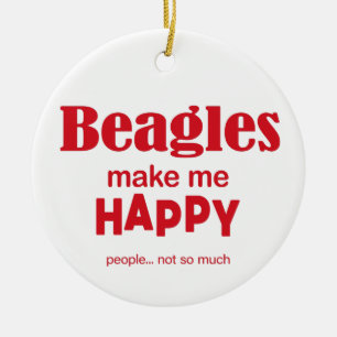 Adorno De Cerámica Los Beagles Me Hacen Feliz