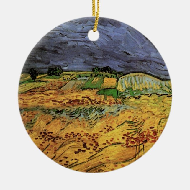 Adorno De Cerámica Los campos de Vincent van Gogh (Frente)
