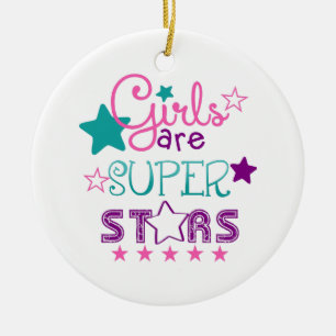 Adorno De Cerámica Los chicas son estrellas estupendas