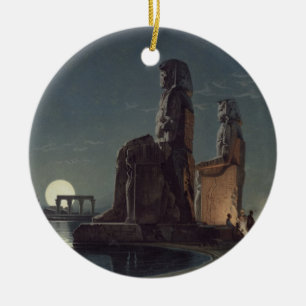 Adorno De Cerámica Los colosos de Memnon, Thebes, uno de 24 illustrat