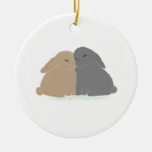Adorno De Cerámica Los conejos del amor