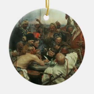 Adorno De Cerámica Los Cossacks de Zaporozhye que escriben una letra