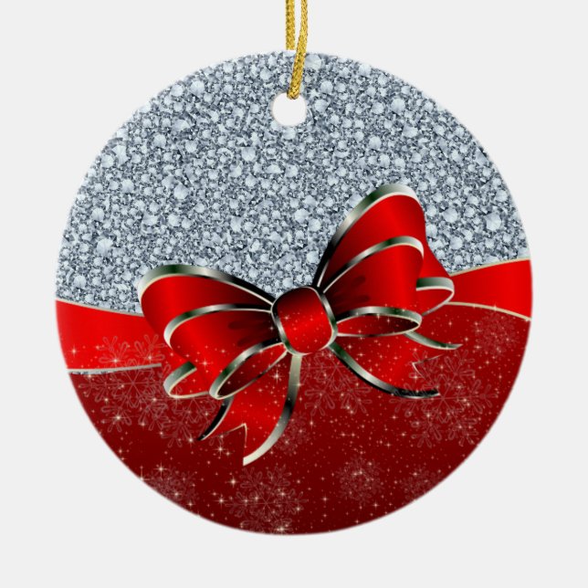 Adorno De Cerámica Los diamantes enlutados parecen patentadores Purpu (Frente)