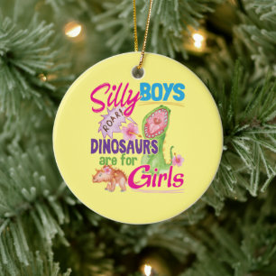 Adorno De Cerámica Los dinosaurios de los chicos tontos son para Chic