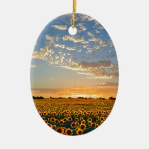 Adorno De Cerámica Los girasoles al atardecer